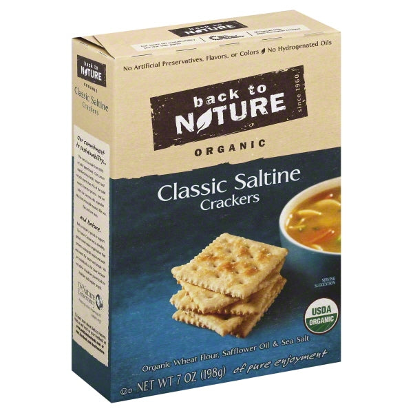 Back To Nature Saltine Crackers; 7 Ounces; 6 Per Case - High Mart Wholesale