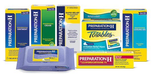 Preparation H Medicated Wipes; 48 Each; 3 Per Box; 8 Per Case - High Mart Wholesale