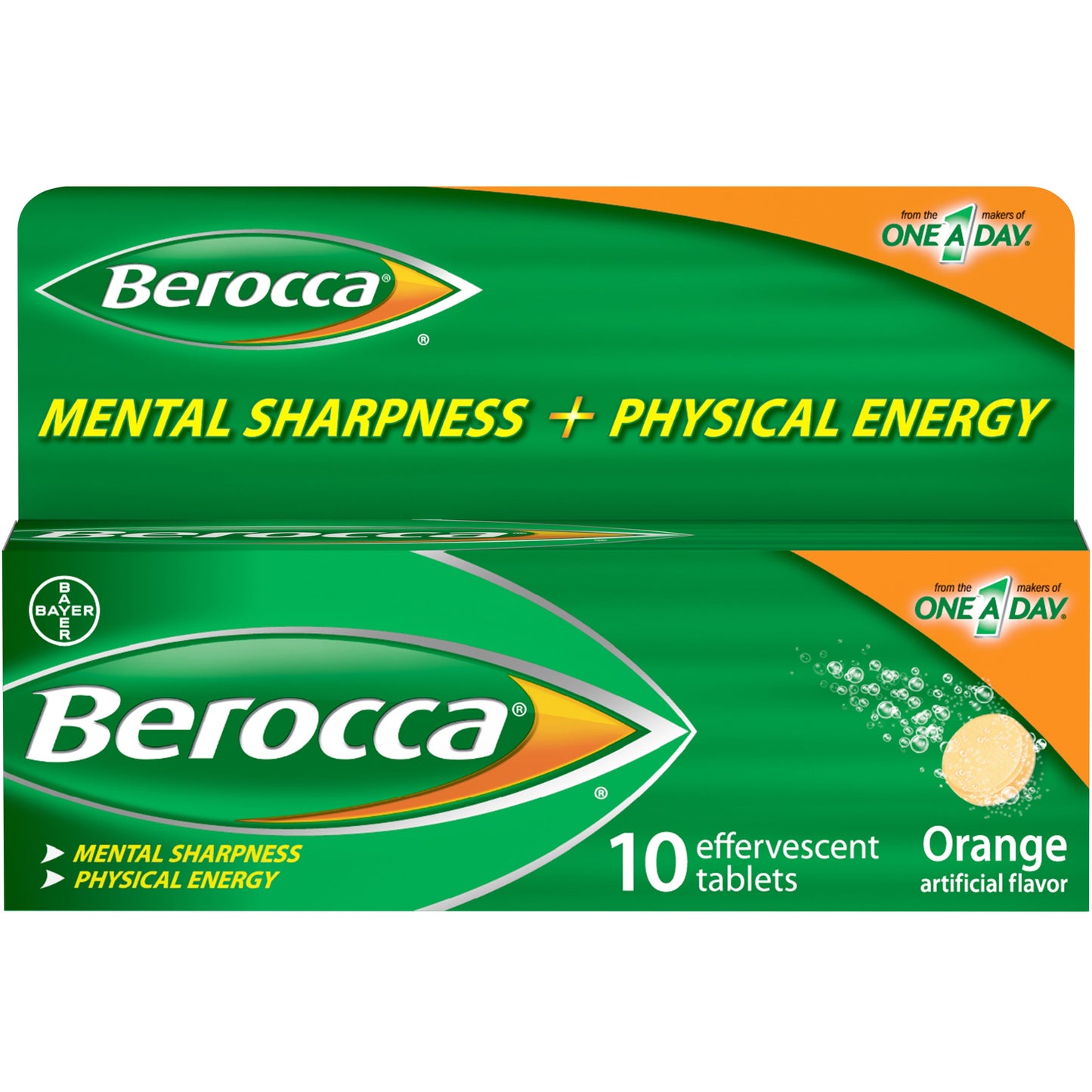 Berocca Orange Effervescent 10 Cut; 10 Piece; 4 Per Box; 9 Per Case