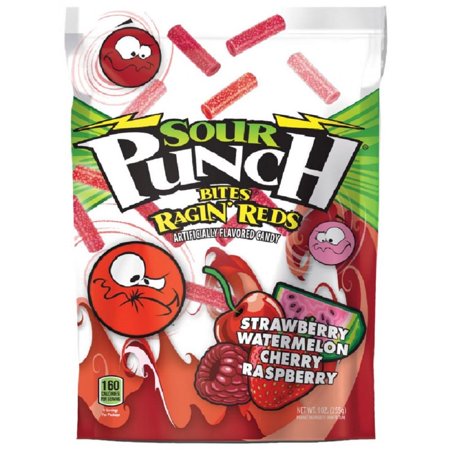 Sour Punch Bites Rad Reds; 9 Ounces; 6 Per Case - High Mart Wholesale