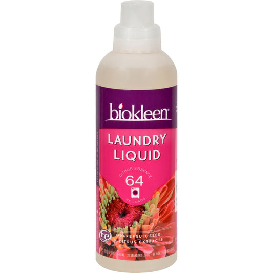 Biokleen Laundry Liquid Citrus 64 Loads; 32 Fluid Ounces; 6 Per Case - High Mart Wholesale