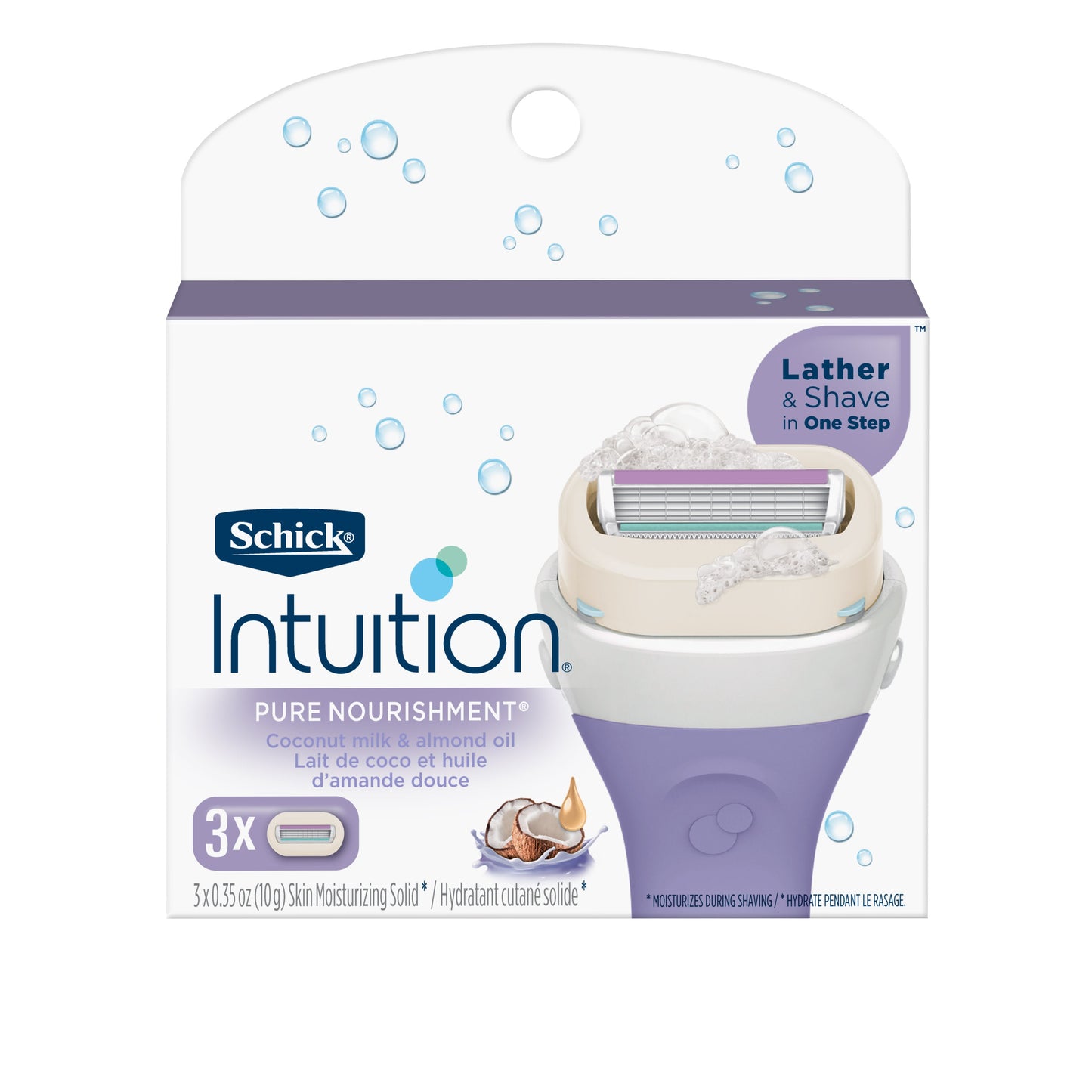 Schick Intuition Pure Nourishment Refill; 3 Count; 5 Per Box; 12 Per Case - High Mart Wholesale