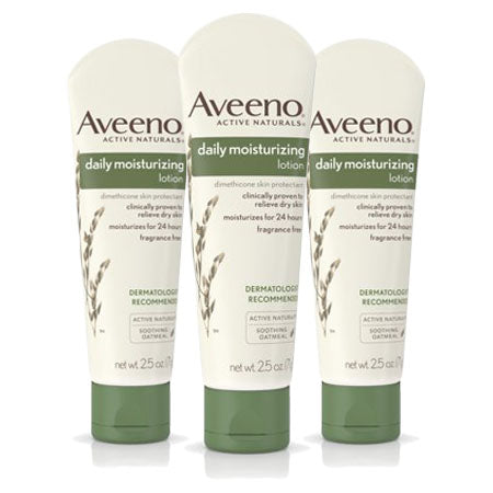 Aveeno Daily Moisturizing Lotion; 2.5 Ounces; 3 Per Box; 4 Per Case