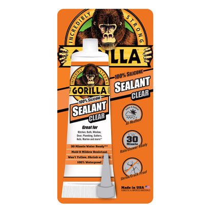 Gorilla Glue Silicone Sealant  2.8oz. Clear