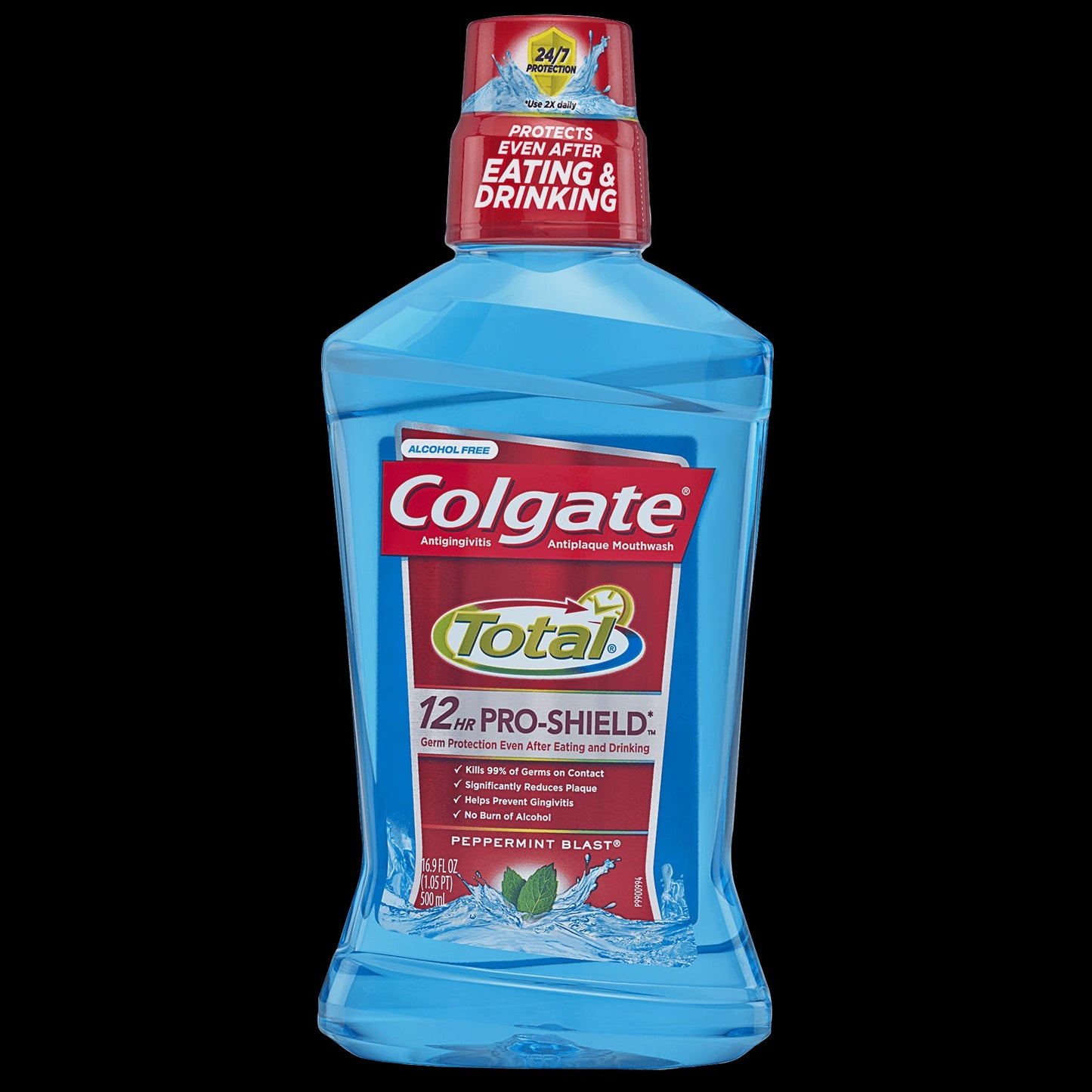 Colgate Total 12 Hour Pro-Shield Peppermint Blast Mouthwash; 16.9 Fluid Ounces; 6 Per Case