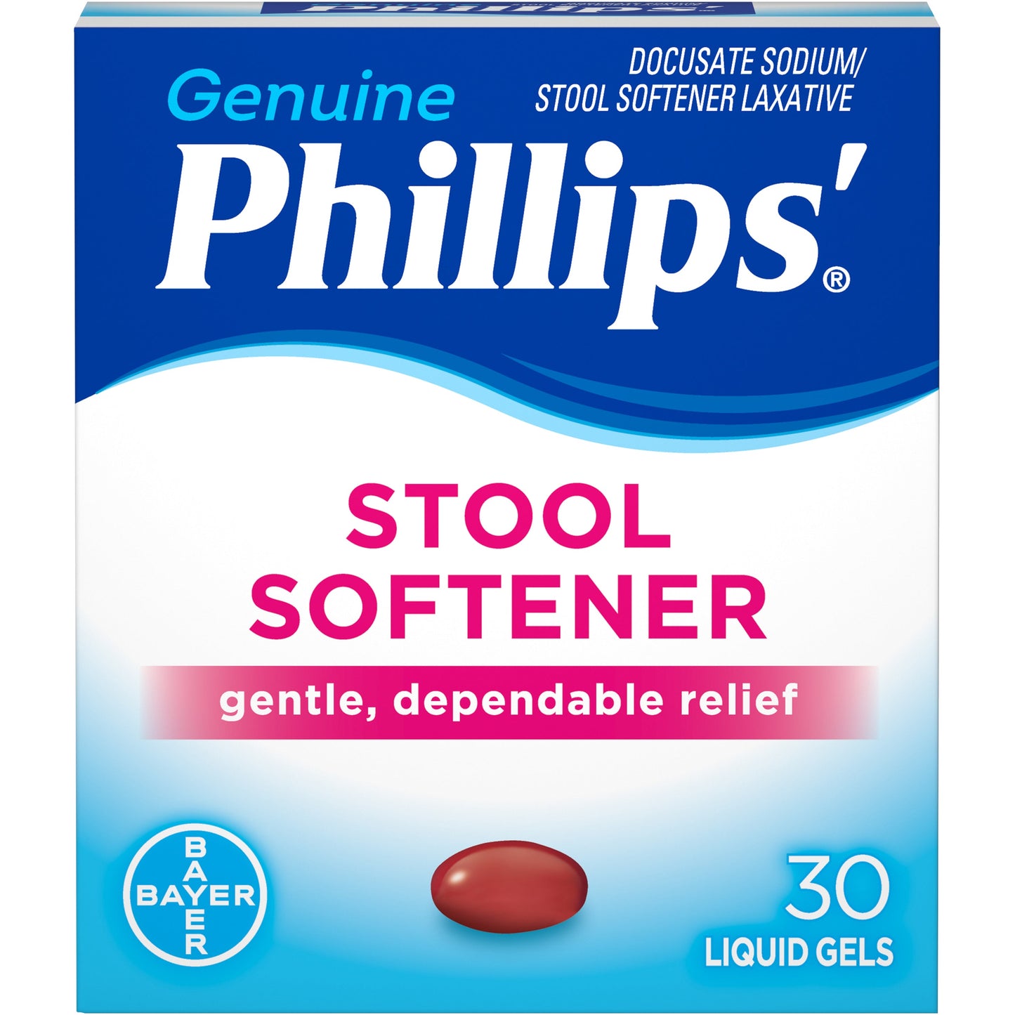 Phillips Stool Softener Liquid Gel; 30 Piece; 4 Per Box; 9 Per Case