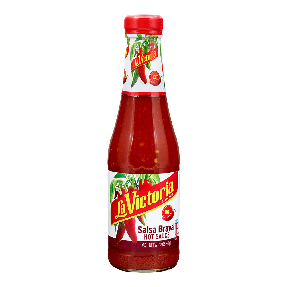 La Victoria Salsa Brava Hot Sauce Bottle; 12 Ounce; 12 Per Case - High Mart Wholesale