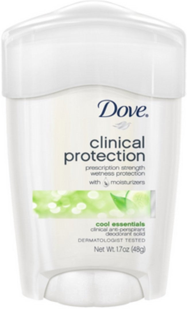 Dove Pro+Care Clinical Protection Cool Essence Deodorant; 1.7 Ounces; 3 Per Box; 8 Per Case