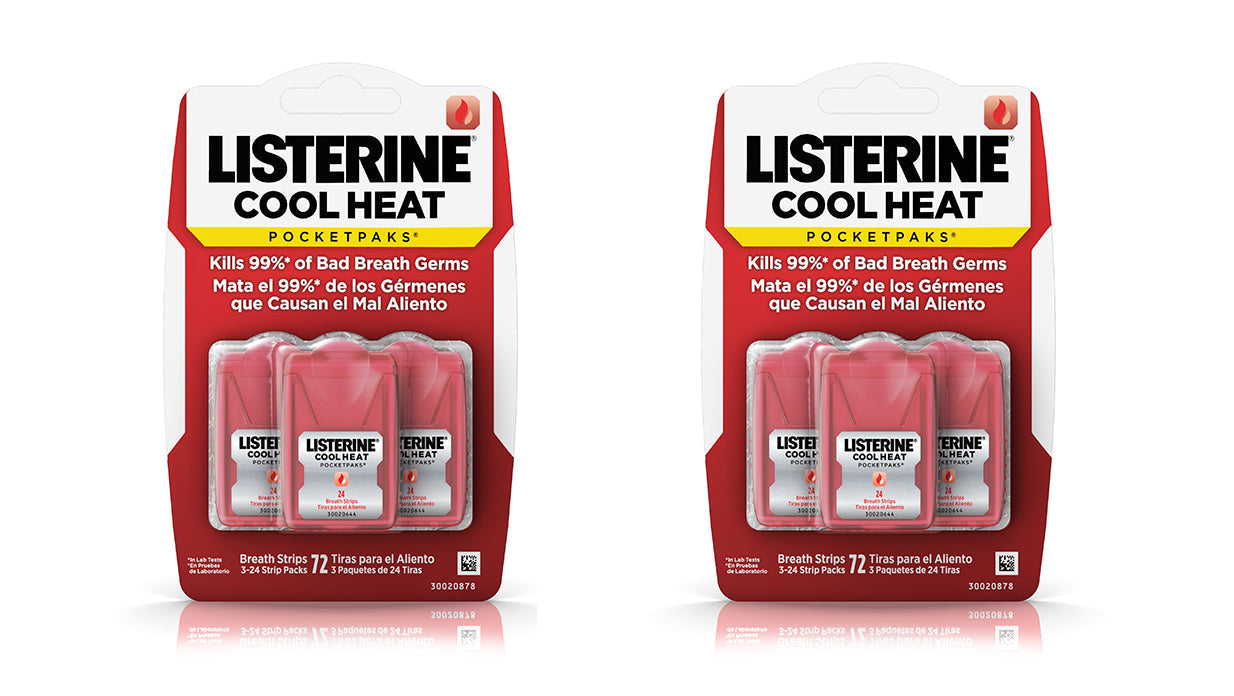 Listerine Cool Heat Pocketpaks; 72 Count; 6 Per Box; 6 Per Case