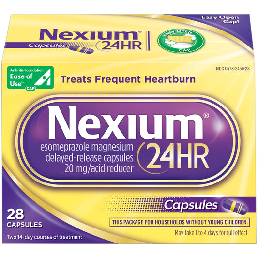 Nexium Acid Reducer Delayed-Released Tablets; 28 Each; 4 Per Box; 6 Per Case - High Mart Wholesale