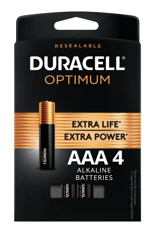 Duracell Alkaline Optima Aaa 4 Part; 4 Each; 6 Per Box; 4 Per Case - High Mart Wholesale