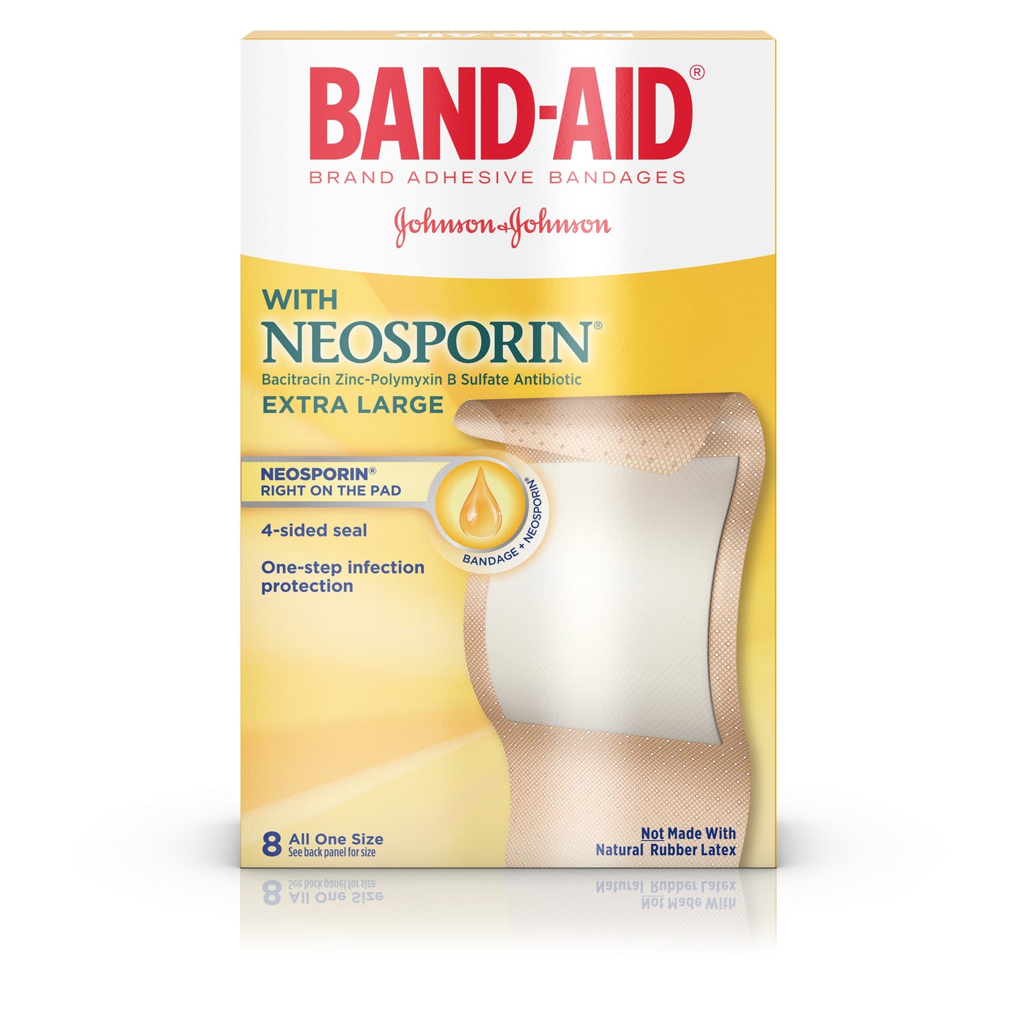 Band Aid Infection Defense; 8 Count; 3 Per Box; 8 Per Case - High Mart Wholesale