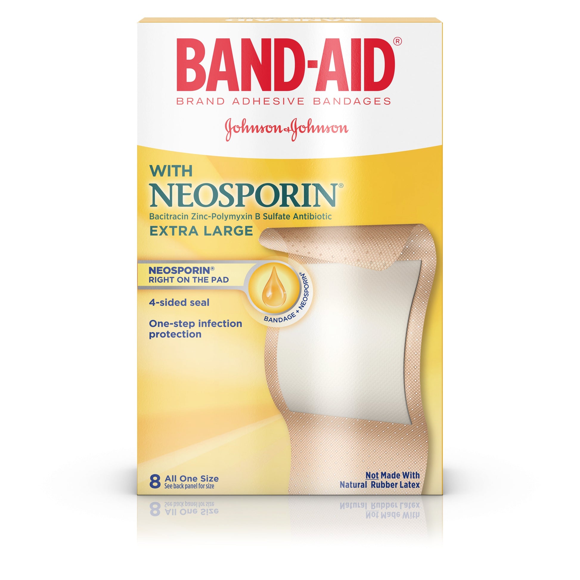 Band Aid Infection Defense; 8 Count; 3 Per Box; 8 Per Case - High Mart Wholesale