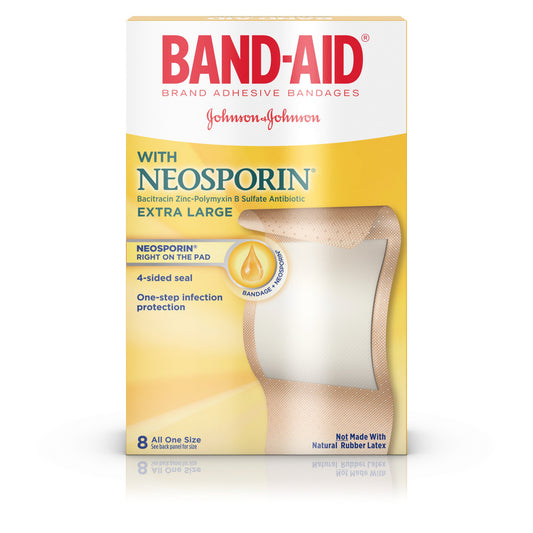 Band Aid Infection Defense; 8 Count; 3 Per Box; 8 Per Case - High Mart Wholesale