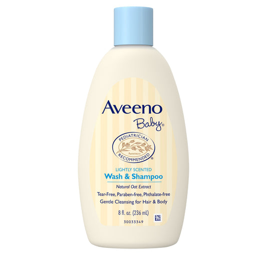 Aveeno Baby Wash & Shampoo; 8 Fluid Ounce; 3 Per Box; 8 Per Case - High Mart Wholesale