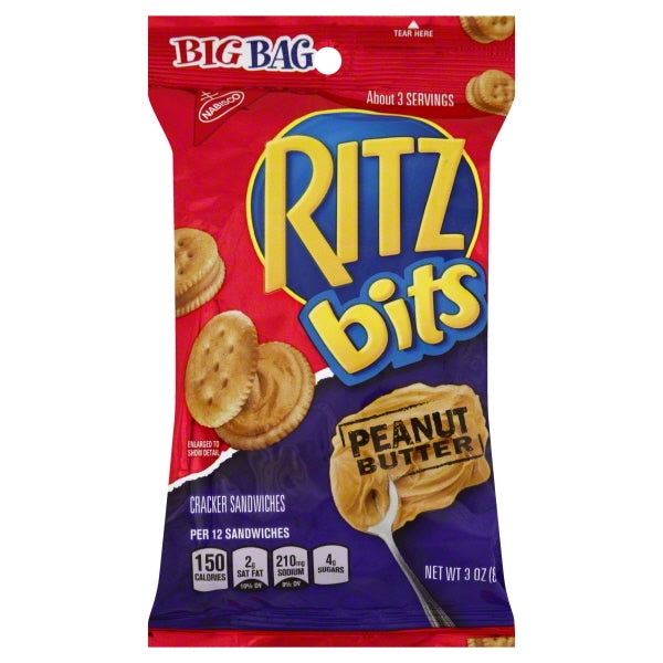 Ritz Peanut Butter Bits Snack; 3 Ounces; 12 Per Case - High Mart Wholesale