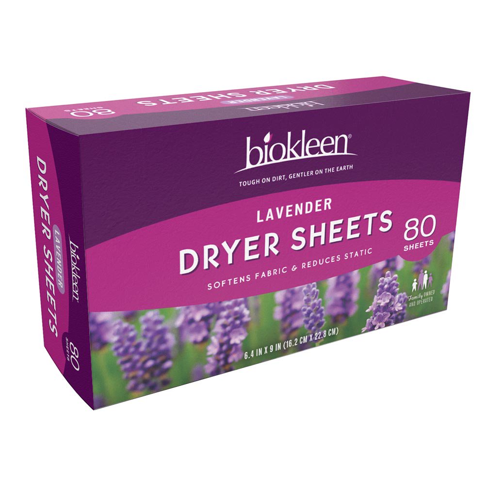 Biokleen Dryer Sheets Lavender; 80 Count; 6 Per Case - High Mart Wholesale