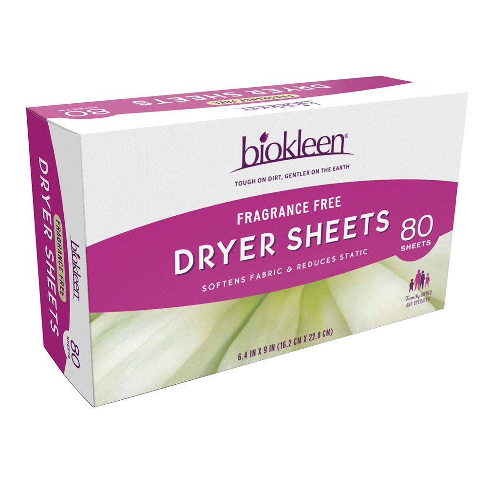 Biokleen Dryer Sheets Fragrance Free; 80; 6 Per Case - High Mart Wholesale