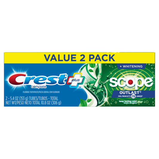 Crest Toothpaste Complete Plus Scope Outlast; 10.8 Ounces; 6 Per Case