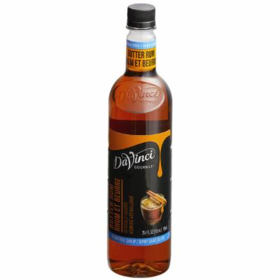 Davinci Gourmet Gourmet Sugar Free Butter Rum Syrup; 750 Milileter; 4 Per Case - High Mart Wholesale