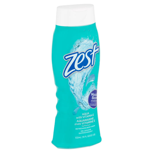 Zest Body Wash Aqua; 18 Fluid Ounces; 6 Per Case - High Mart Wholesale