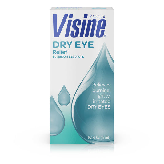 Visine Dry Eye Relief; 0.5 Fluid Ounces; 3 Per Box; 12 Per Case