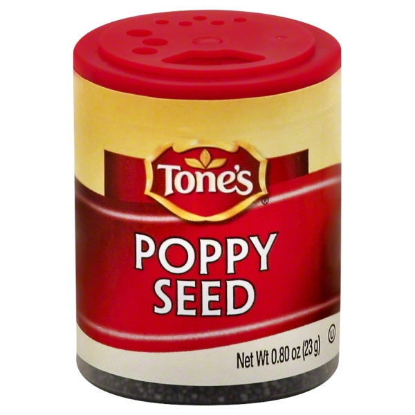 Tones Spice Poppy Seed .8 Ounce; 0.8 Ounces; 6 Per Box; 24 Per Case - High Mart Wholesale