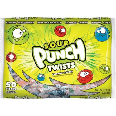 Sour Punch Twists 4 Flavor; 9 Ounces; 12 Per Case - High Mart Wholesale