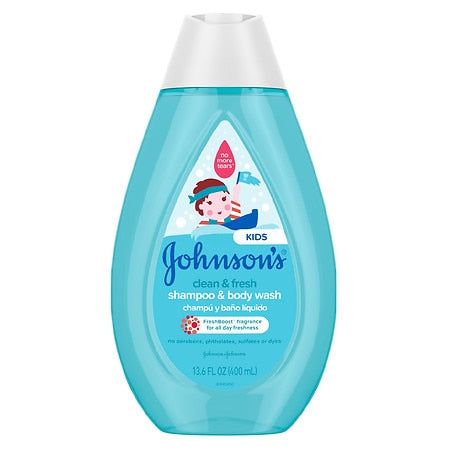 Johnson's Baby Clean & Fresh Shampoo & Wash; 400 Milliliter Bottle; 400 Milileter; 3 Per Box; 8 Per Case - High Mart Wholesale