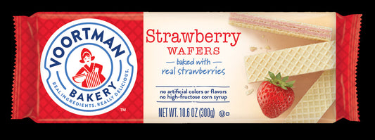 Voortman Strawberry Layered Wafers; 10.6 Ounces; 12 Per Case - High Mart Wholesale