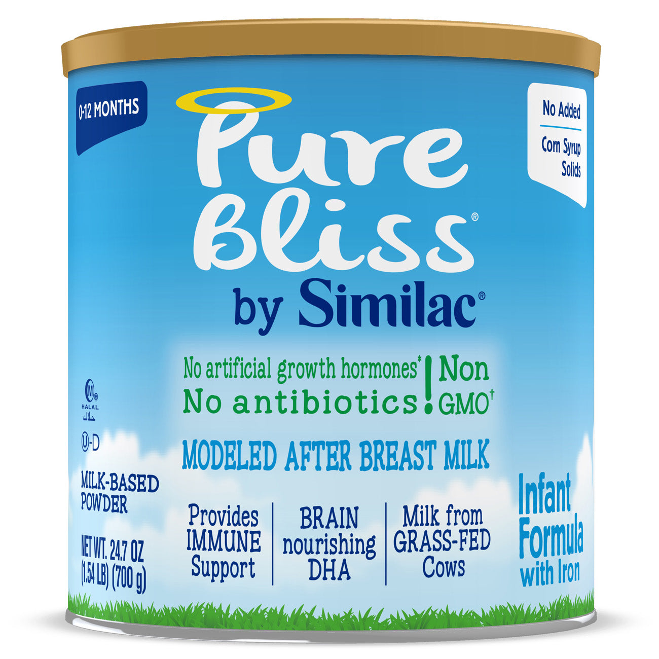 Similac Pure Bliss Non-Gmo Milk-Based Powder Infant Formula Can With Iron; 1.54 Pound; 4 Per Case - High Mart Wholesale