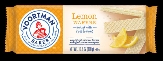 Voortman Lemon Layered Wafers; 10.6 Ounces; 12 Per Case - High Mart Wholesale