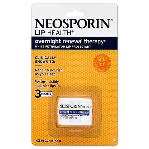 Neosporin Lip Health Overnight Renewal Therapy White Petrolatum Lip Protectant; 0.27 Ounces; 6 Per Box; 6 Per Case - High Mart Wholesale