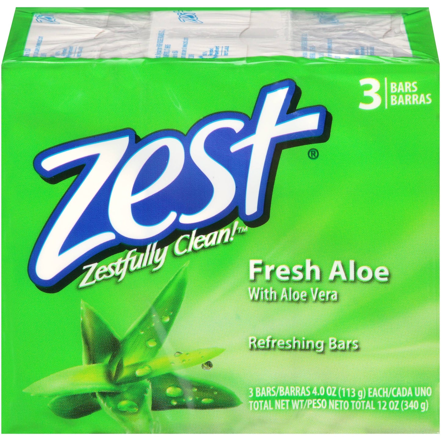 Zest Soap 3 Bar Fresh Aloe; 12 Ounces; 12 Per Case - High Mart Wholesale