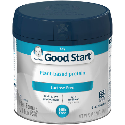 Gerber Good Start Lactose Free Non-Gmo Easy To Digest Soy-Based Powder Infant Formula Can With Iron; 20 Ounce; 4 Per Case - High Mart Wholesale