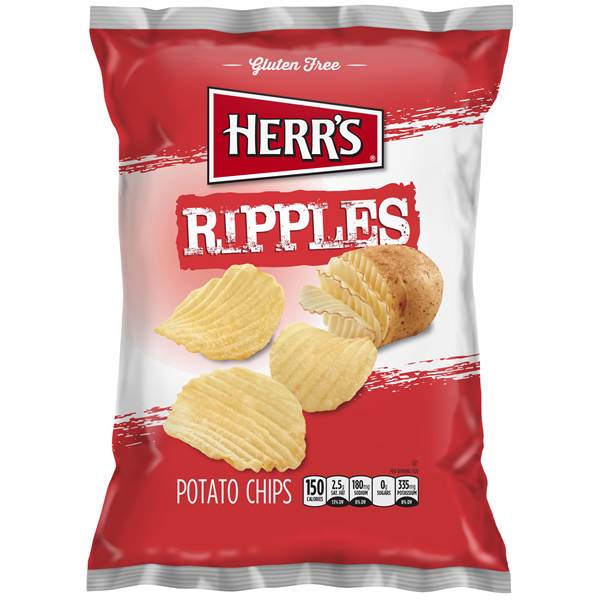 Herr Brands Ripple Potato Chip; 8 Ounce; 9 Per Case - High Mart Wholesale