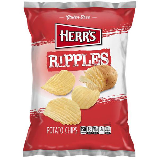 Herr Brands Ripple Potato Chip; 8 Ounce; 9 Per Case - High Mart Wholesale