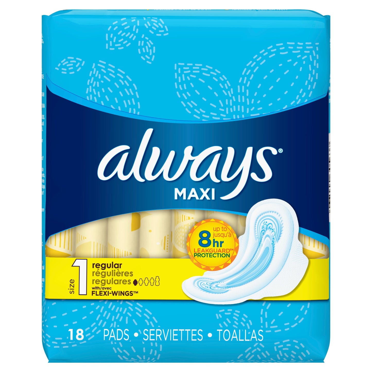 Always Pads Mixed Floorstand; 52 Count; 1 Per Case