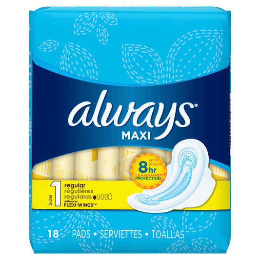 Always Pads Mixed Floorstand; 52 Count; 1 Per Case