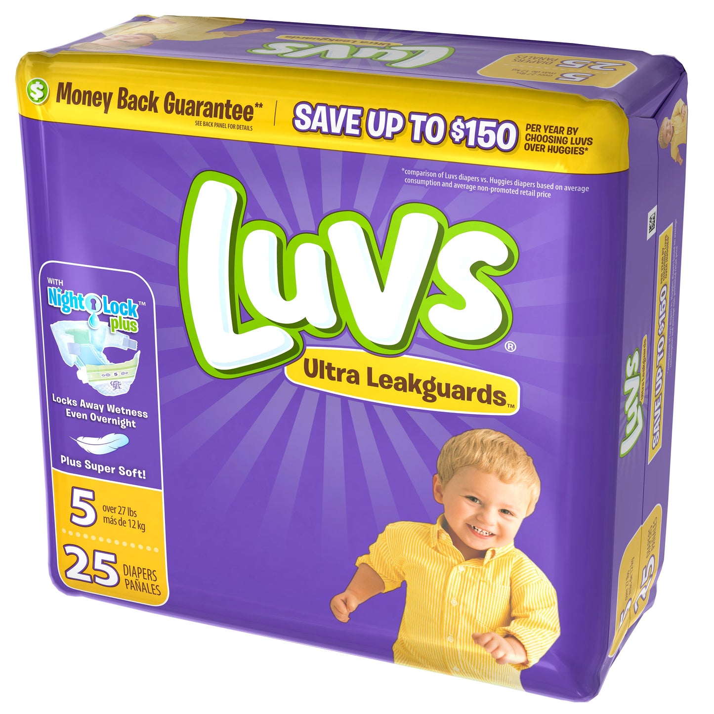 Luvs Diaper Jumbo Pack - Size 5; 25 Count; 4 Per Case