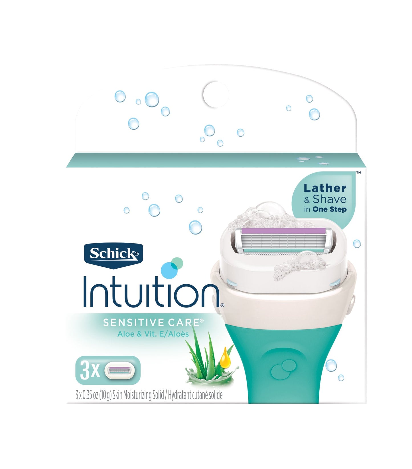 Schick Refill Intuition Sensitive; 3 Count; 5 Per Box; 12 Per Case