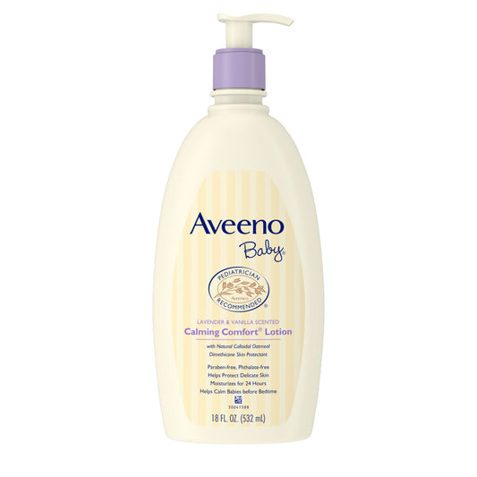 Aveeno Baby Calming Comfort Baby Lotion; 18 Fluid Ounces; 3 Per Box; 4 Per Case - High Mart Wholesale