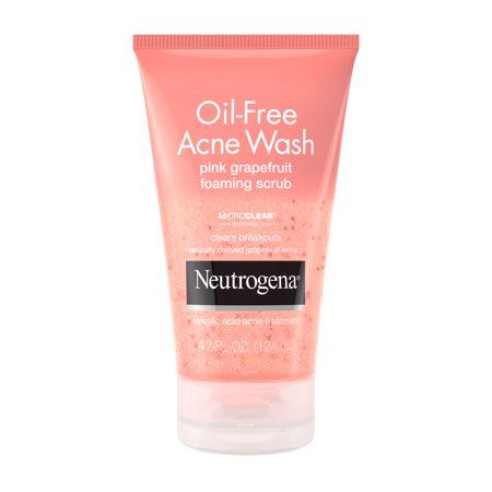 Neutrogena Oil-Free Acne Wash Pink Grapefruit Foaming Scrub; 4.2 Ounce; 3 Per Box; 4 Per Case