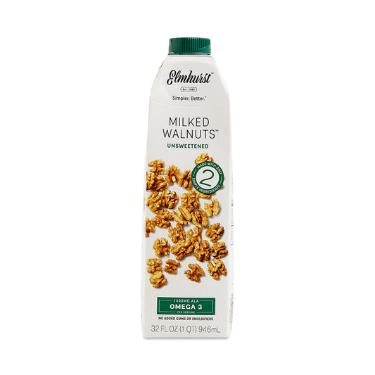 Elmhurst Milked Milked Unsweetened Walnut; 32 Fluid Ounces; 6 Per Case