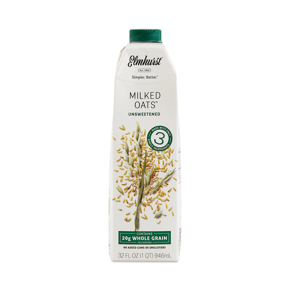 Elmhurst Milked Milked Unsweetened Oats; 32 Fluid Ounces; 6 Per Case
