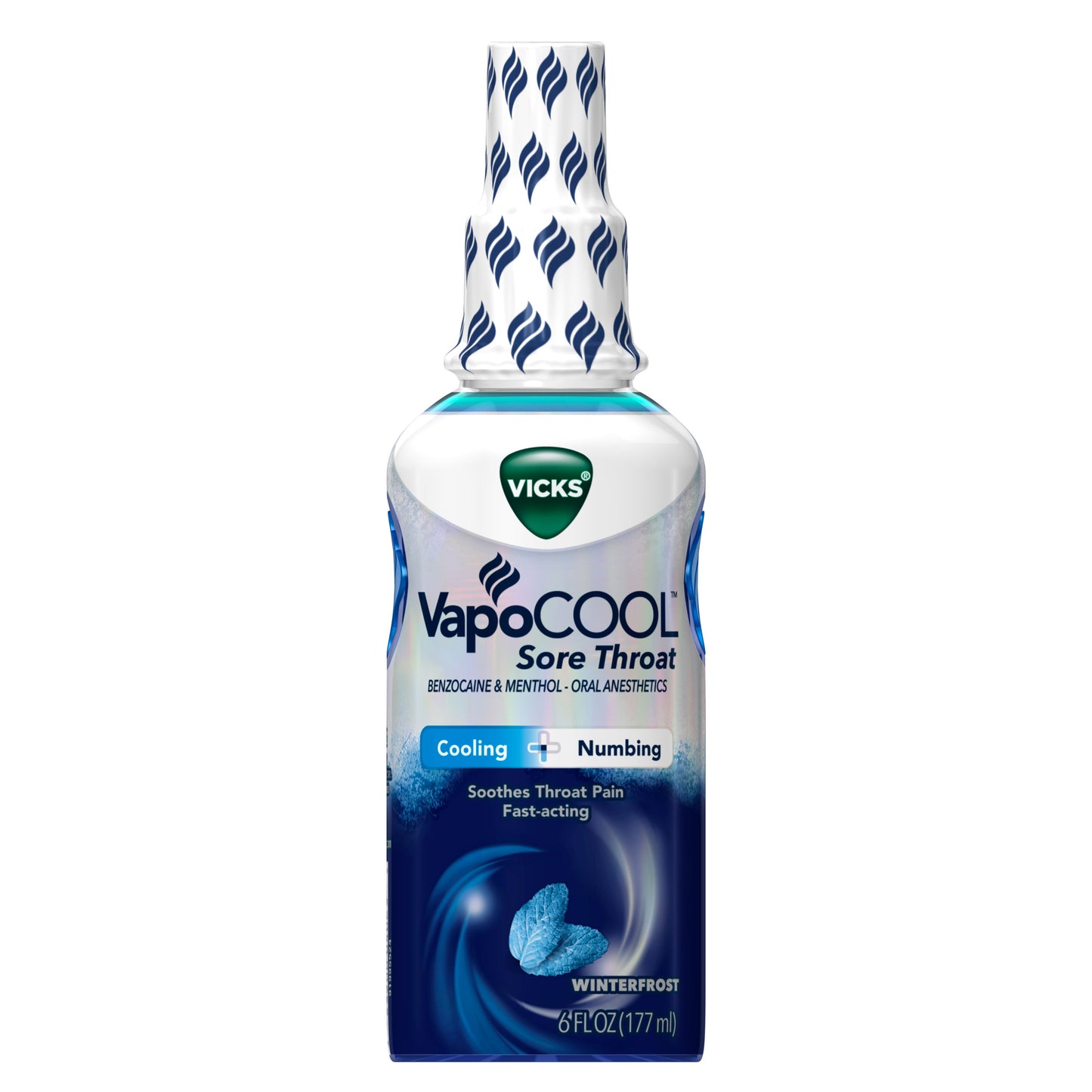 Vicks Adult Menthol Sore Throat Spray; 6 Fluid Ounce; 3 Per Box; 4 Per Case - High Mart Wholesale