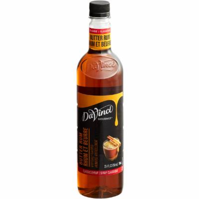 Davinci Gourmet Gourmet Butter Rum Syrup; 750 Milileter; 4 Per Case - High Mart Wholesale