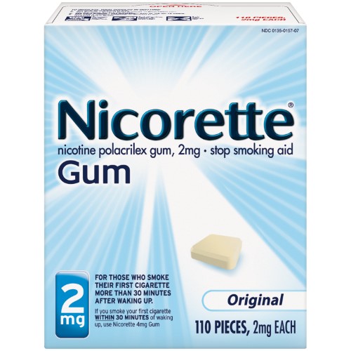 Nicorette Gum Original Two Milligram; 110 Each; 12 Per Case - High Mart Wholesale