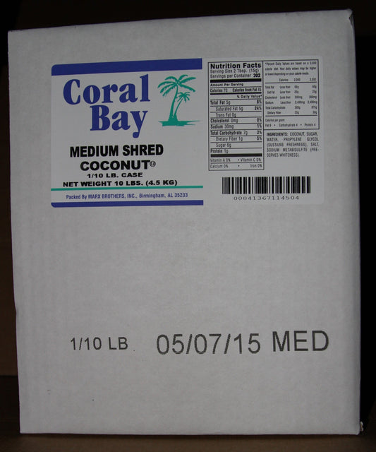 Coral Bay Coconut Medium Shred Sweetened; 4.5 Kilogram - High Mart Wholesale