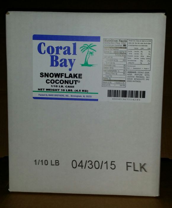Coral Bay Coconut Snowflake; 10 Pound - High Mart Wholesale